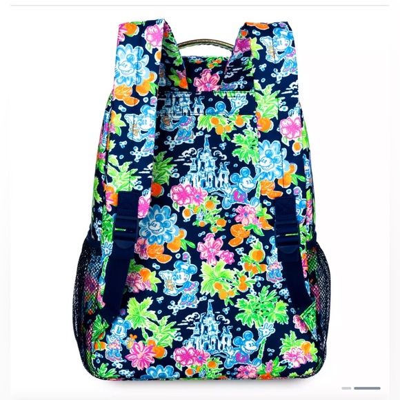 NWT Disney x Lilly Pulitzer Mickey and Minnie Mouse cinderella castle backpack - Picture 2 of 15